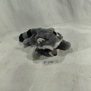 Aurora Gray and Black Plush Raccoon Hand Puppet